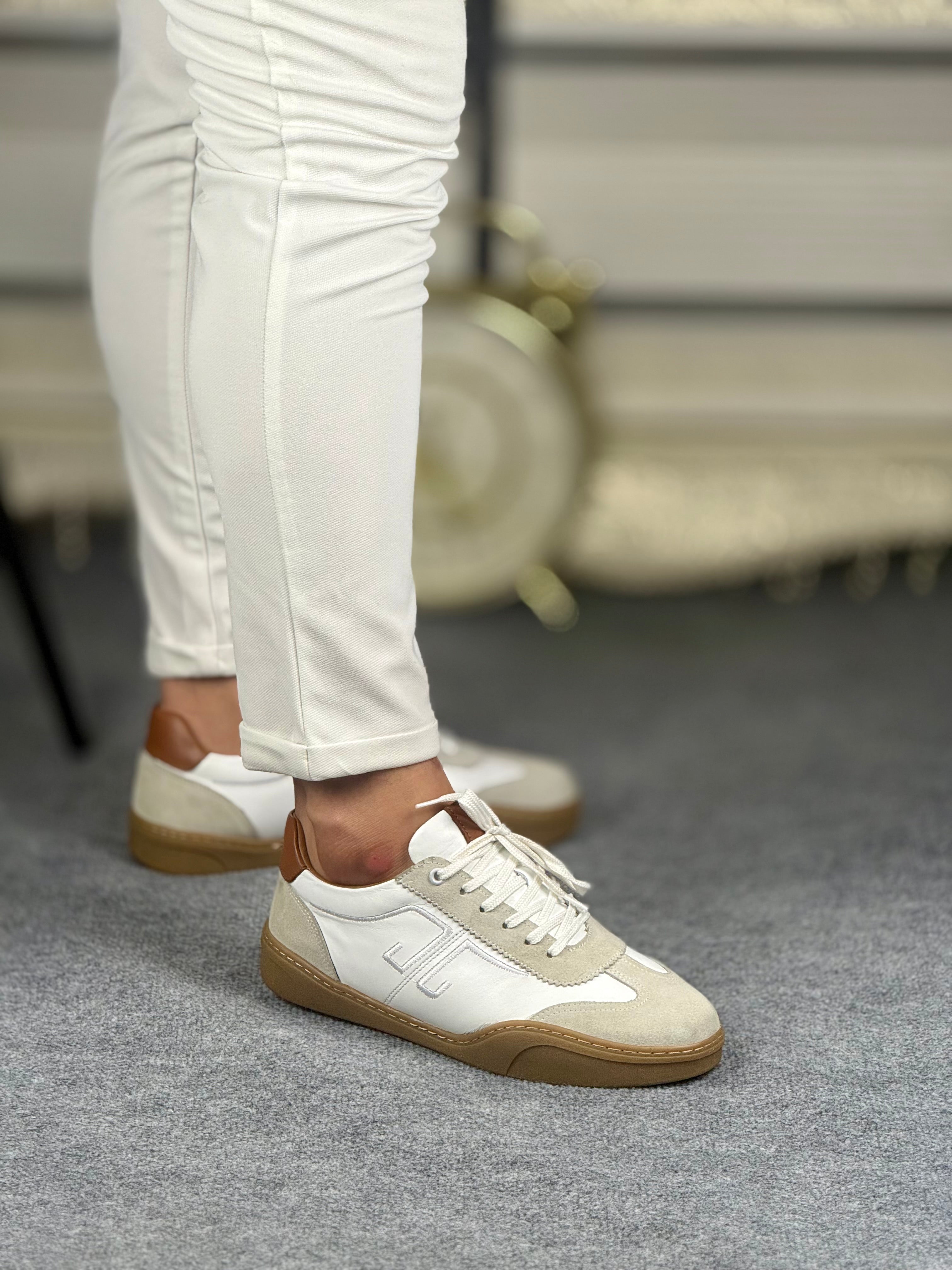 033 BEYAZ ERKEK DERİ AYAKKABI