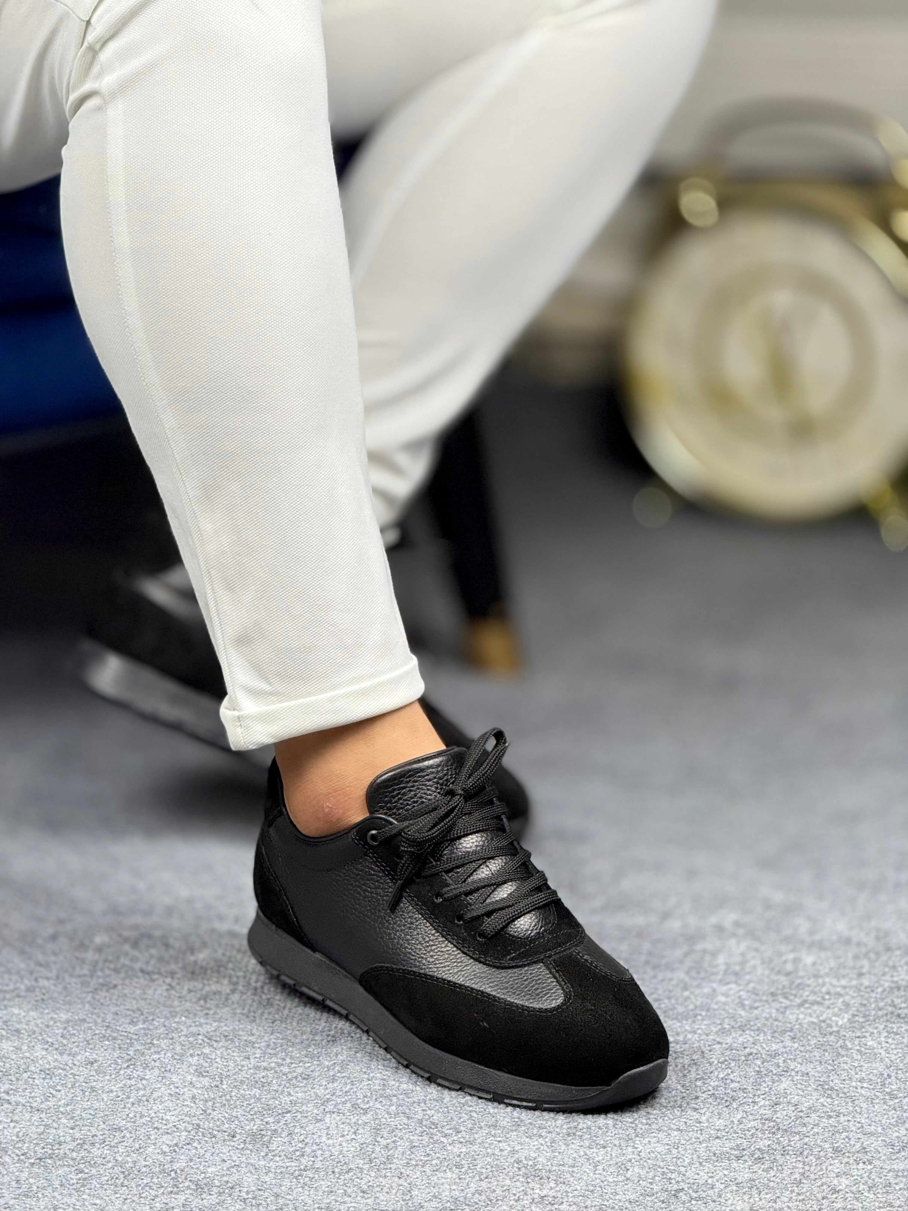 606 SİYAH ERKEK DERİ AYAKKABI