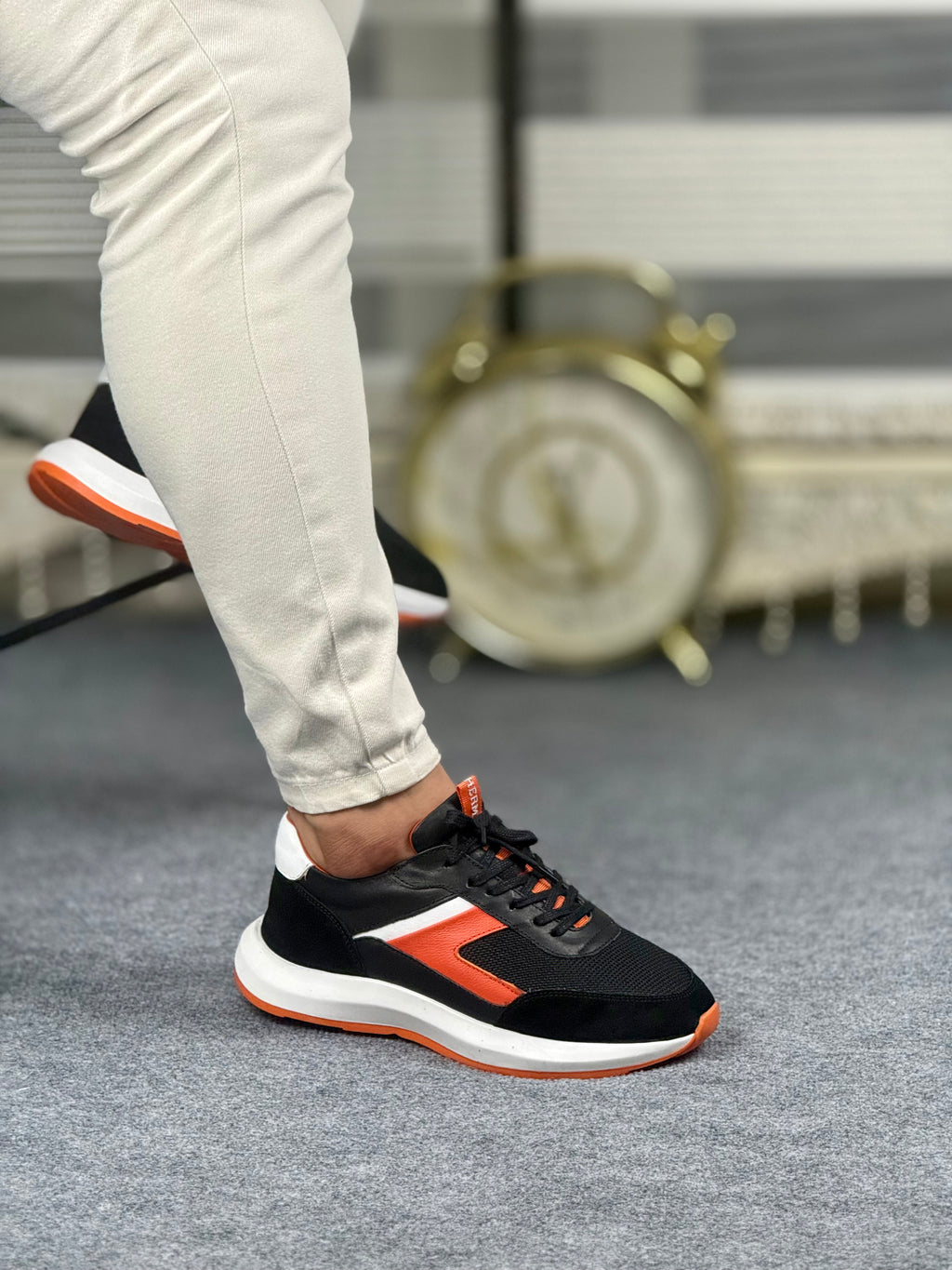 HERMES SİYAH DERİ AYAKKABI
