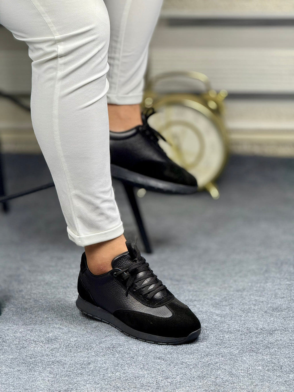 606 SİYAH ERKEK DERİ AYAKKABI