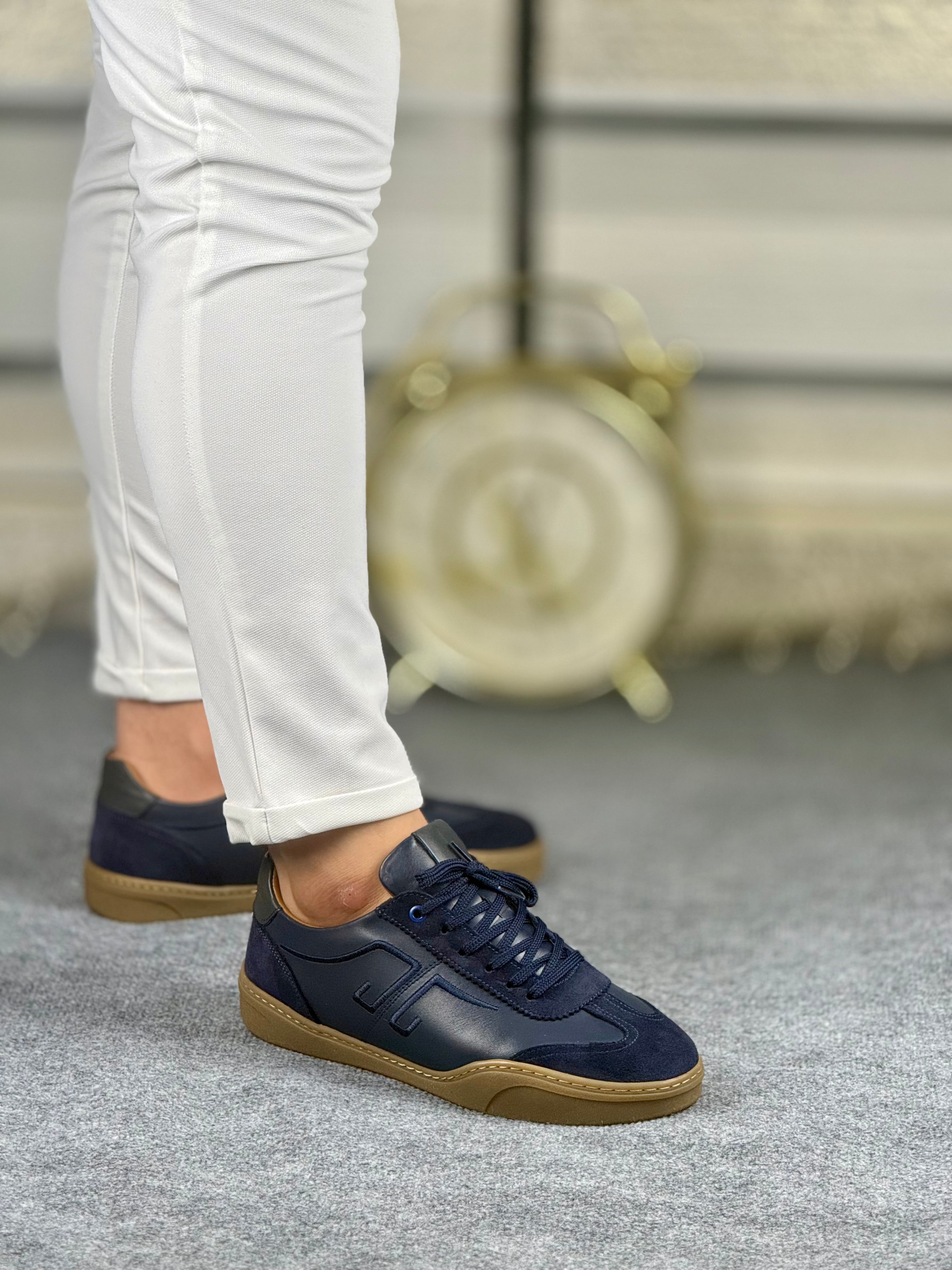 033 LACİVERT ERKEK DERİ AYAKKABI