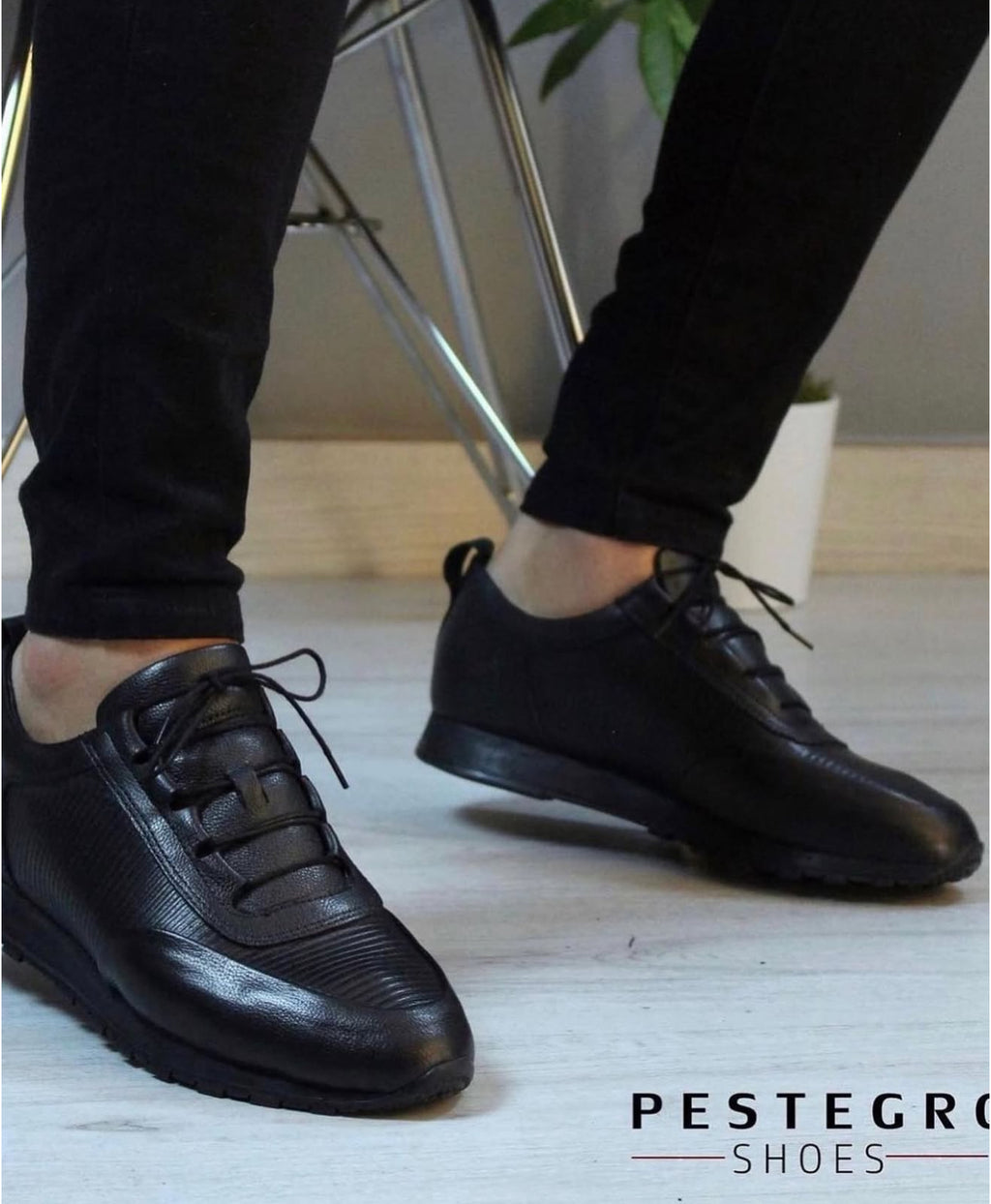 08 SİYAH ERKEK DERİ AYAKKABI