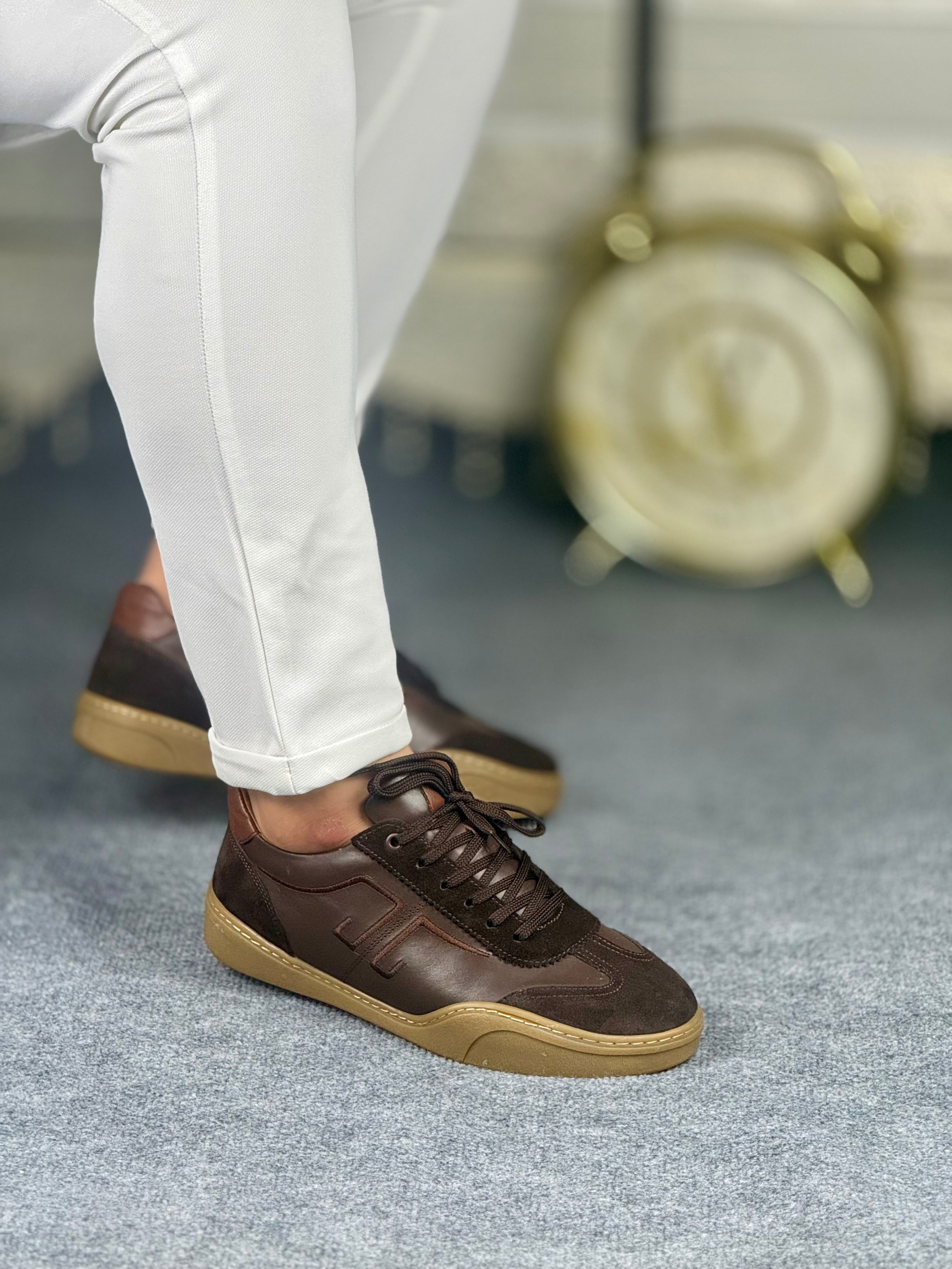 033 KAHVERENGİ DERİ AYAKKABI