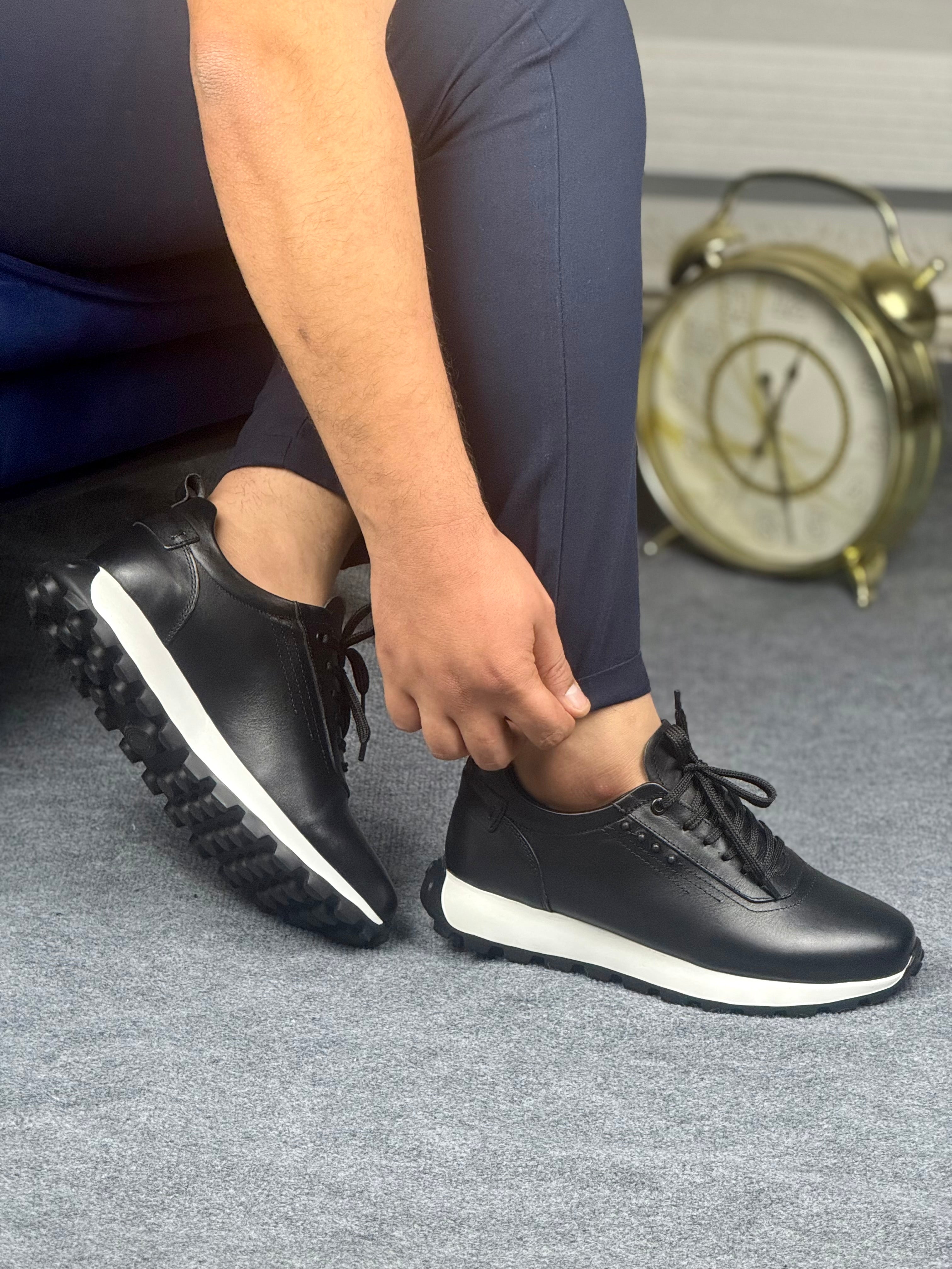 800 SİYAH ERKEK DERİ AYAKKABI