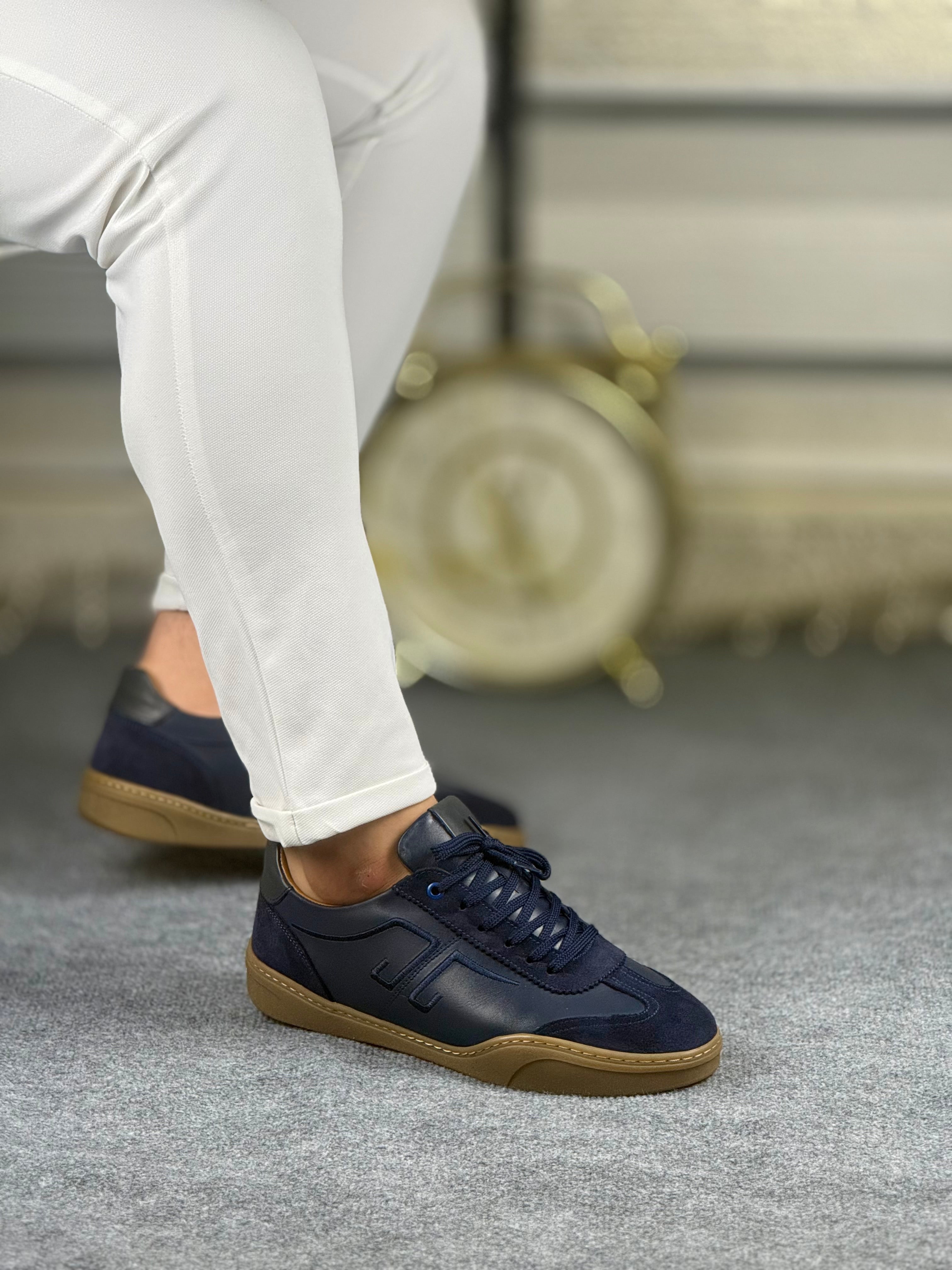 033 LACİVERT ERKEK DERİ AYAKKABI