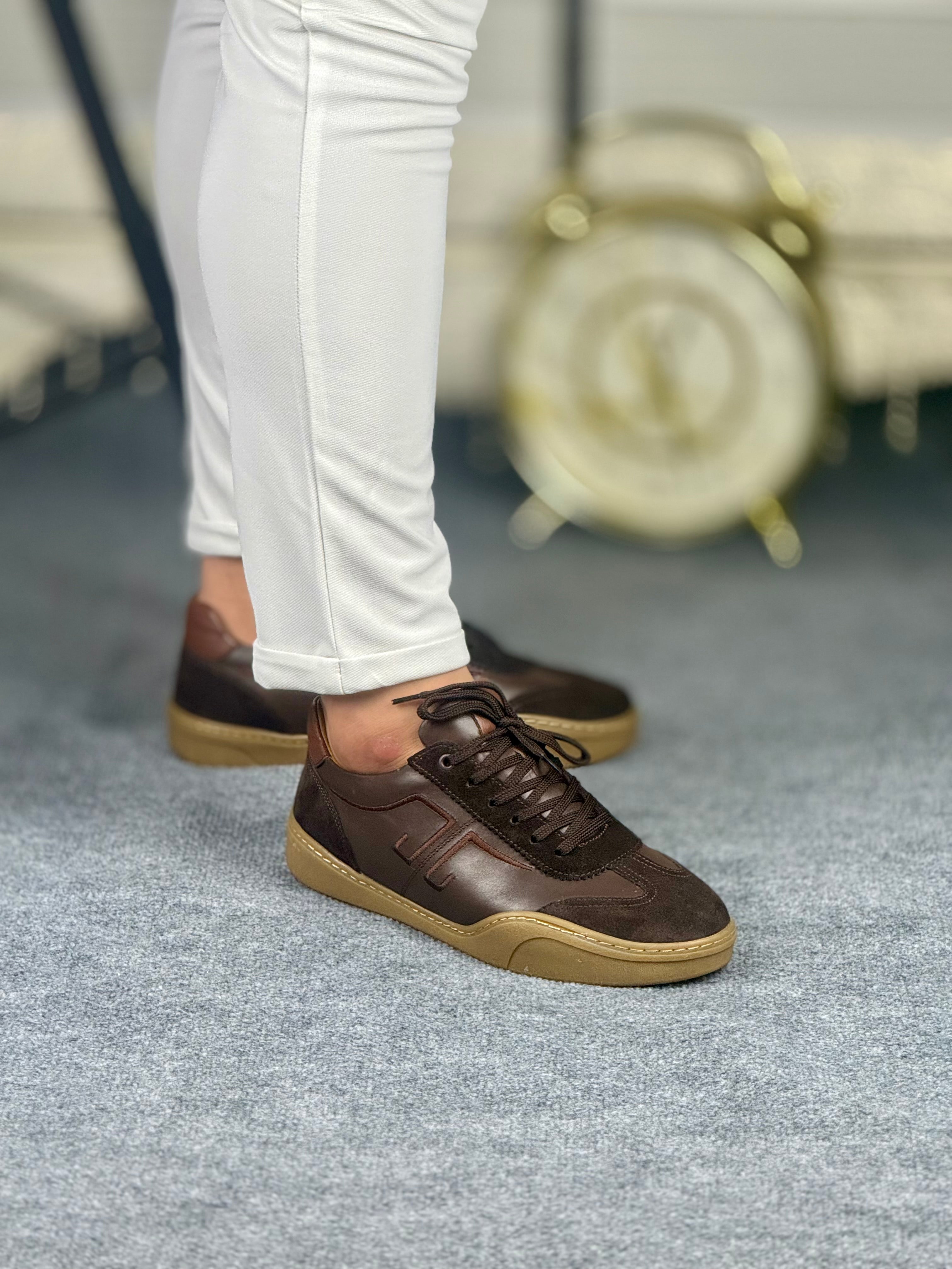 033 KAHVERENGİ DERİ AYAKKABI