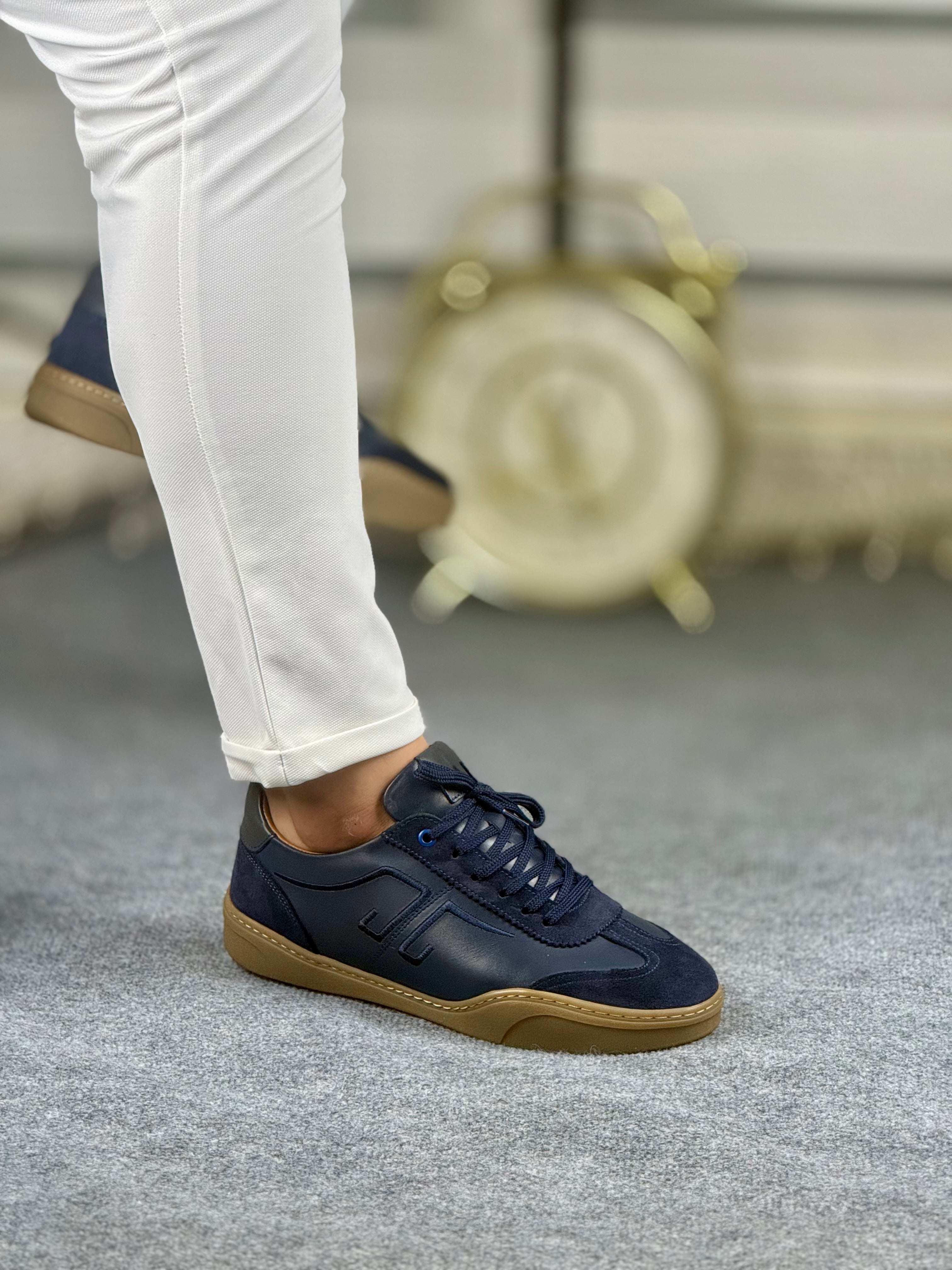 033 LACİVERT ERKEK DERİ AYAKKABI